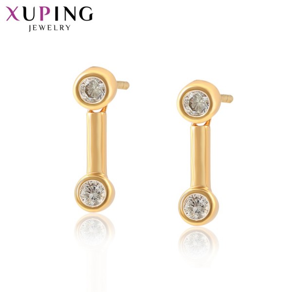 

Серьги Xuping с белыми фианитами позолота 24К 1124000