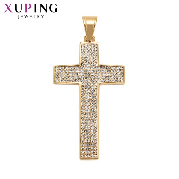 

Крестик Xuping с белыми фианитами позолота 24К ST 5955000