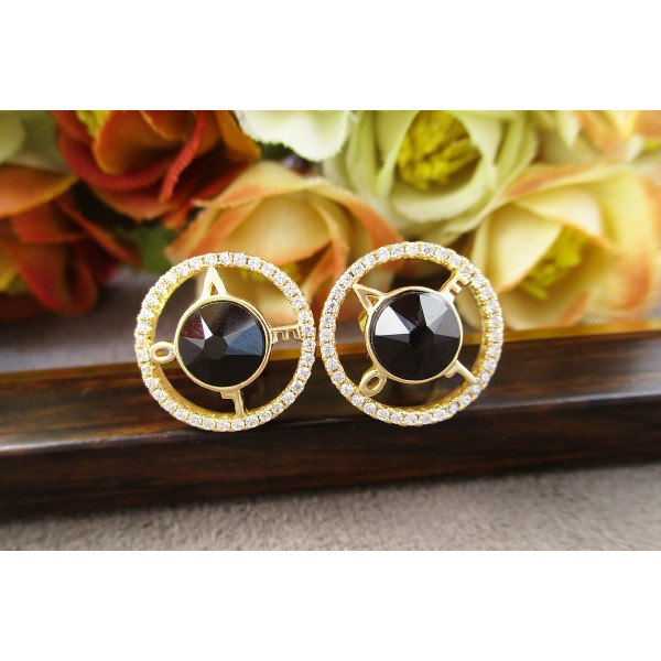 

Серьги Xuping с черными кристаллами Swarovski позолота 18К 2236000