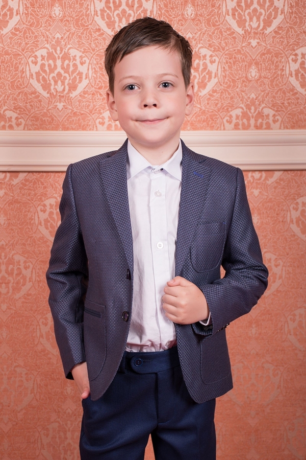 

Школьный пиджак на пуговицах Новая Форма 122 синий 27103