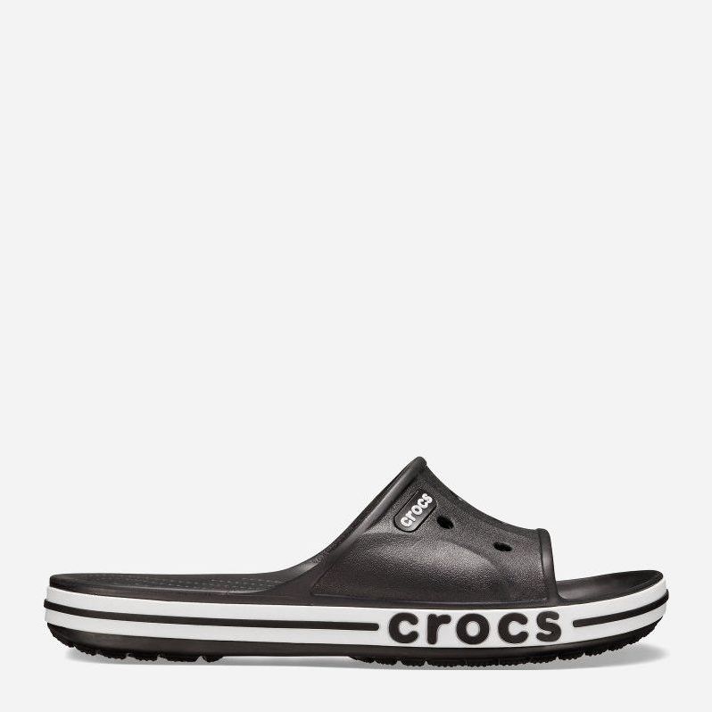 Акція на Чоловічі шльопанці для пляжу Crocs Bayaband Slide 205392-066-M11 45-46 29 см Чорний/Білий від Rozetka