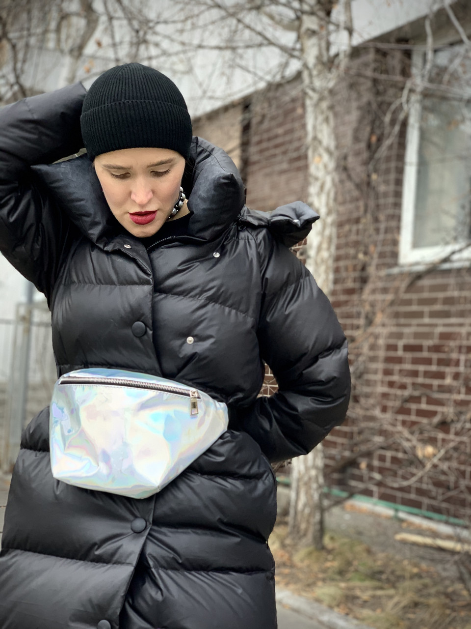 

Сумка поясная бананка женская городская непромокаемая большая из экокожи белая