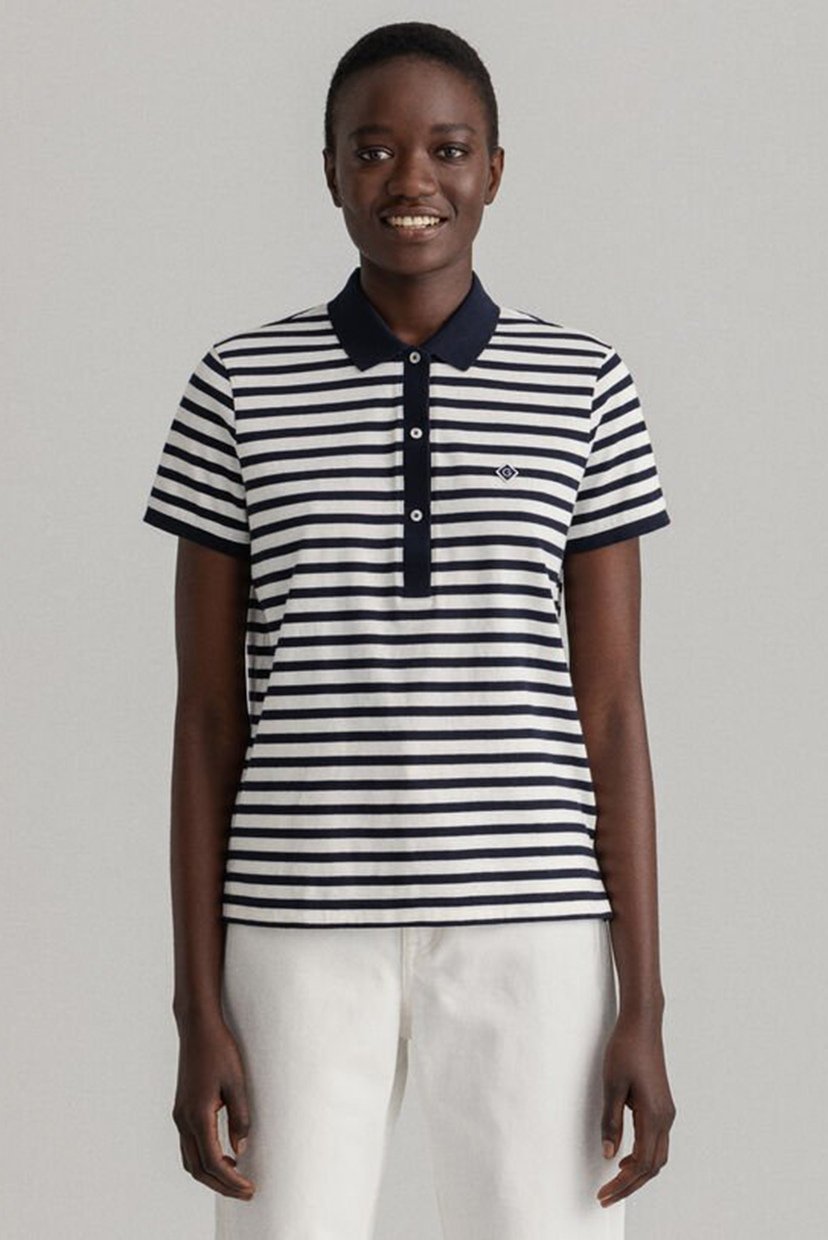 Женское поло в полоску ICON G STRIPE SS POLO Gant M 4201218 – низкие ...