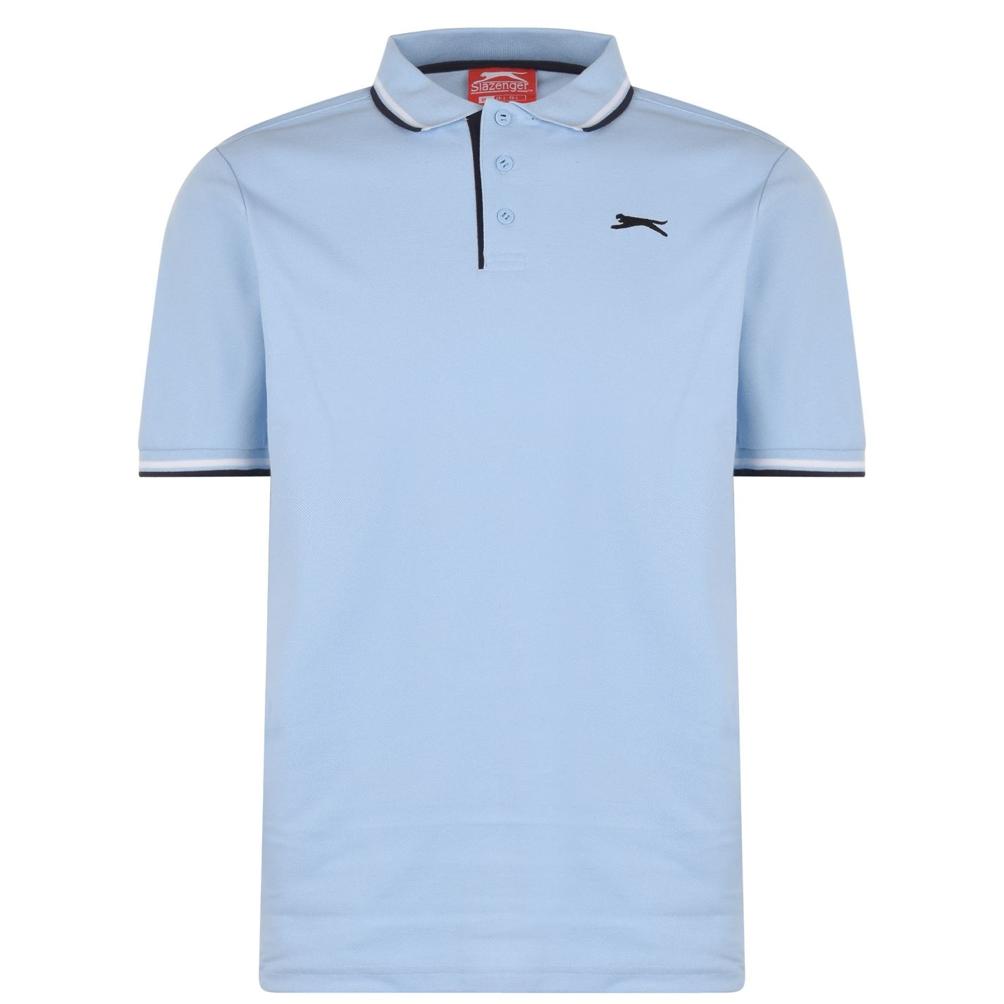 

Поло Slazenger Tipped Polo Shirt Mens L Голубой
