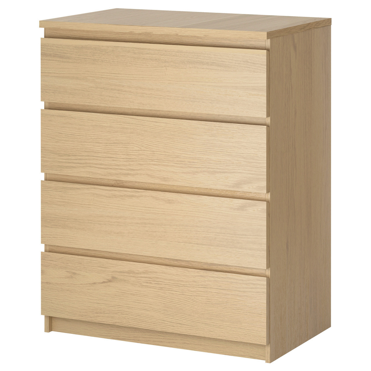 

Комод с 4 ящиками IKEA MALM дубовый шпон белый (801.786.07)