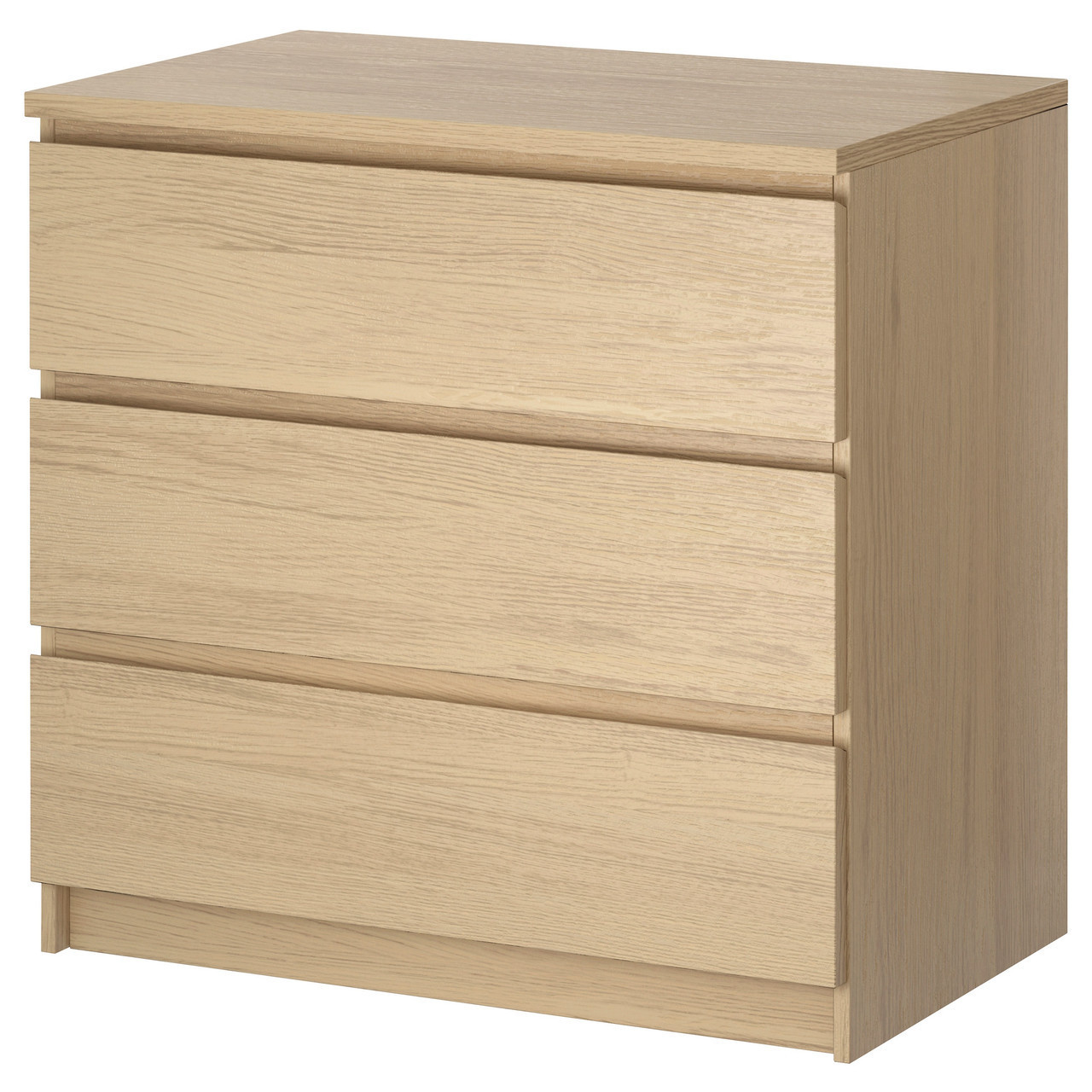 

Комод с 3 ящиками IKEA MALM дубовый шпон беленый (701.786.03)