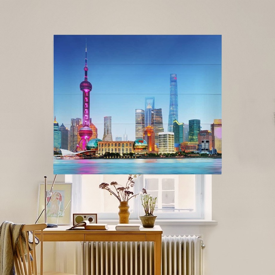 

Римская штора система Classic InHt Фотопечать Город 01-184 Блэкаут 60х170 см