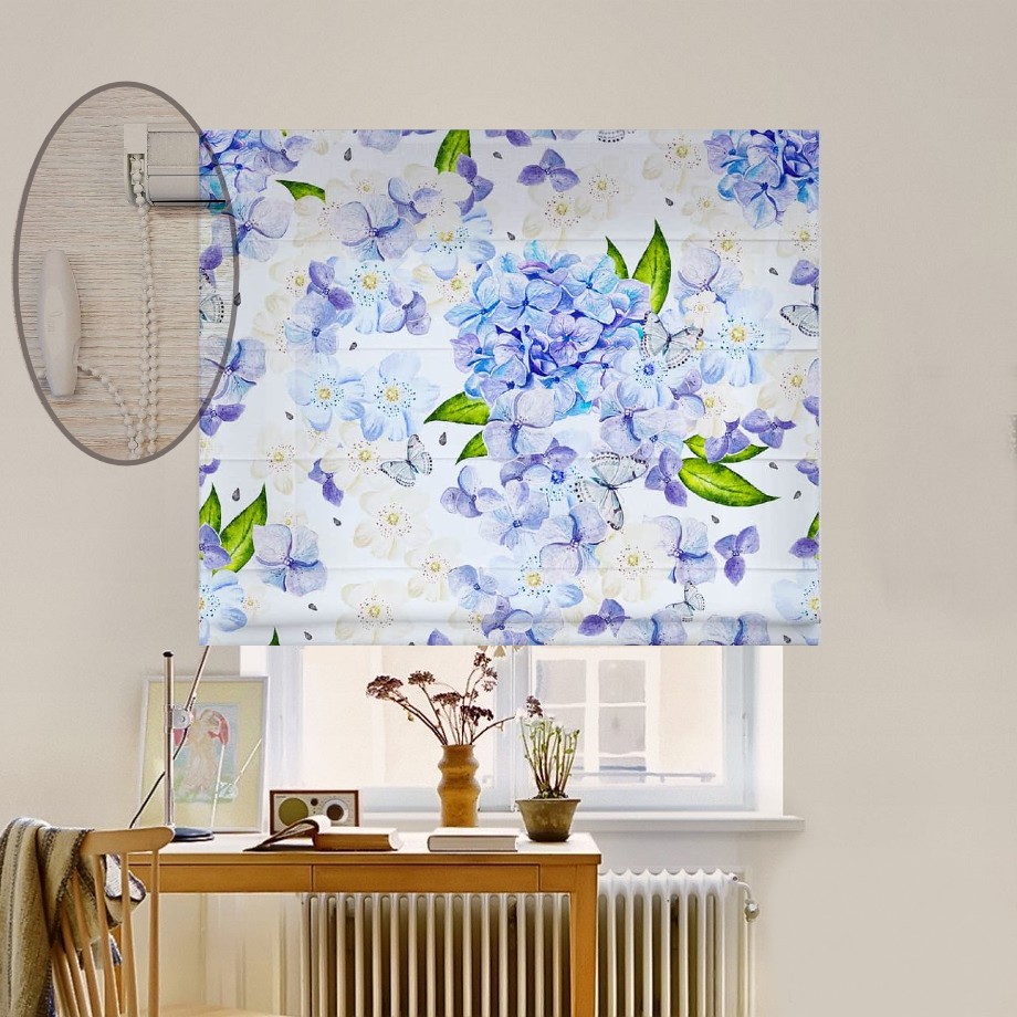 

Римская штора система Lux Coullise InHt Фотопечать Цветы 02-140 Блэкаут 170х170 см