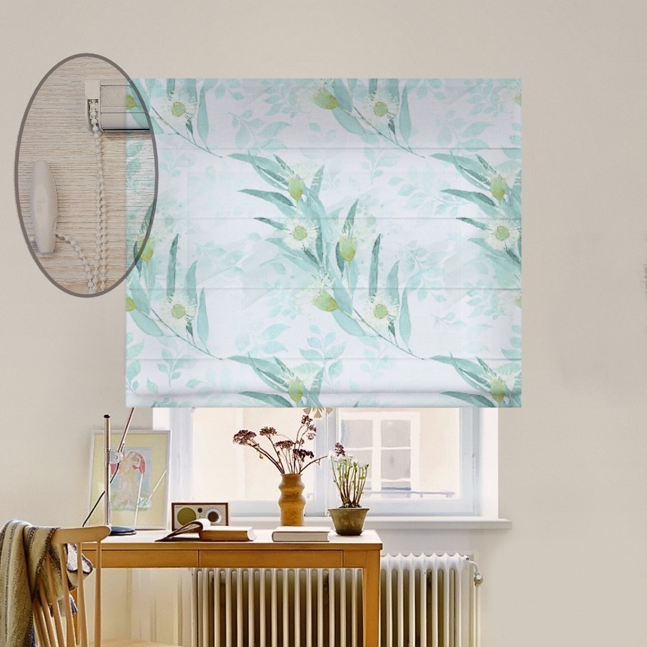 

Римская штора система Lux Coullise InHt Фотопечать Узор Цветы 02-060 Блэкаут 210х170 см