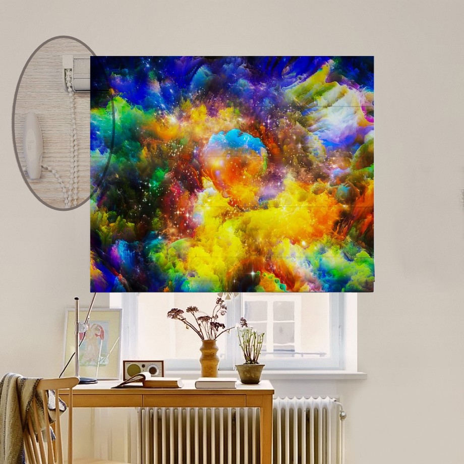 

Римская штора система Lux Coullise InHt Фотопечать Космос 07-043 Блэкаут 250х170 см