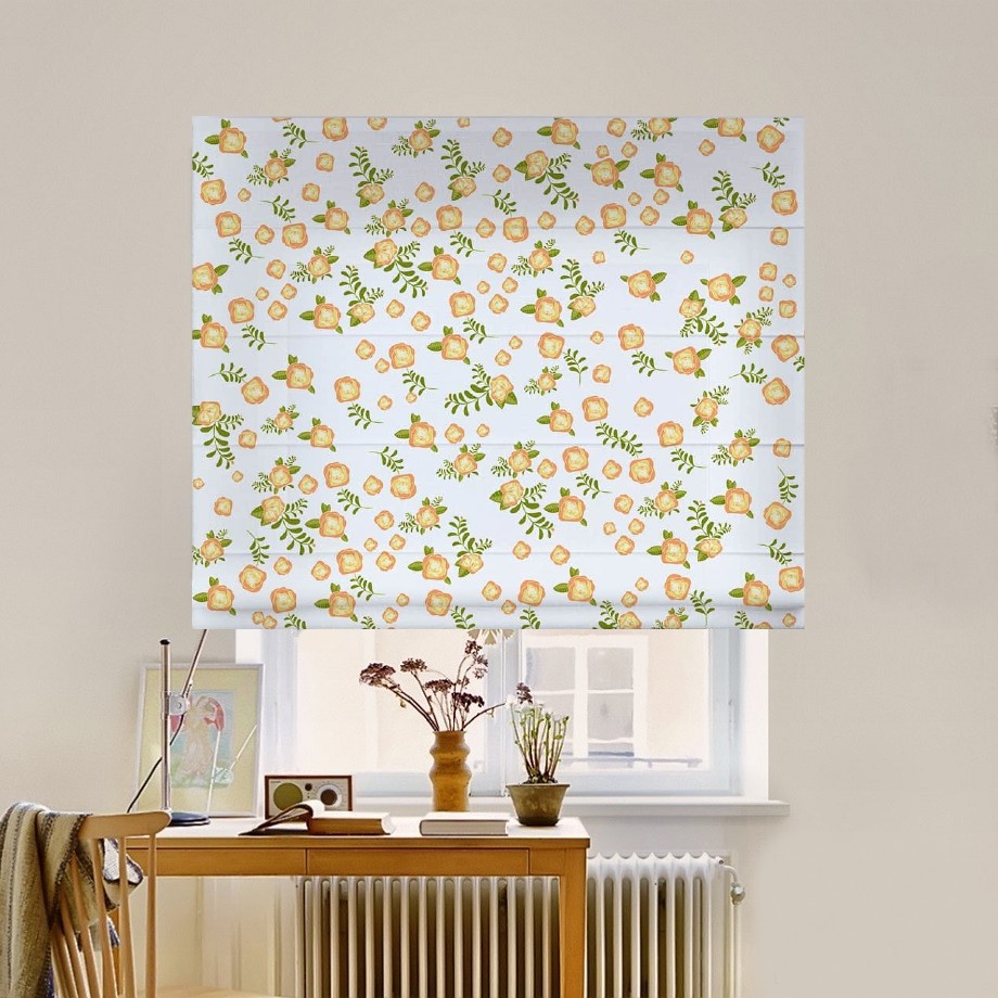 

Римская штора система Classic InHt Фотопечать Узор Цветы 02-069 Блэкаут 150х170 см