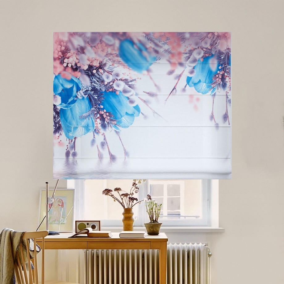 

Римская штора система Classic InHt Фотопечать Цветы 03-226 Блэкаут 50х170 см