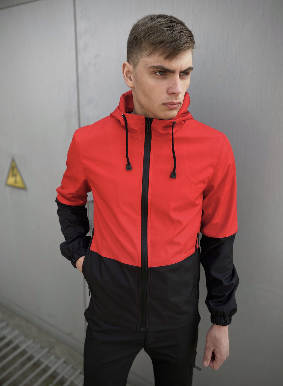 

Мужская весенняя куртка Intruder "SoftShell Lite" красно-черная S