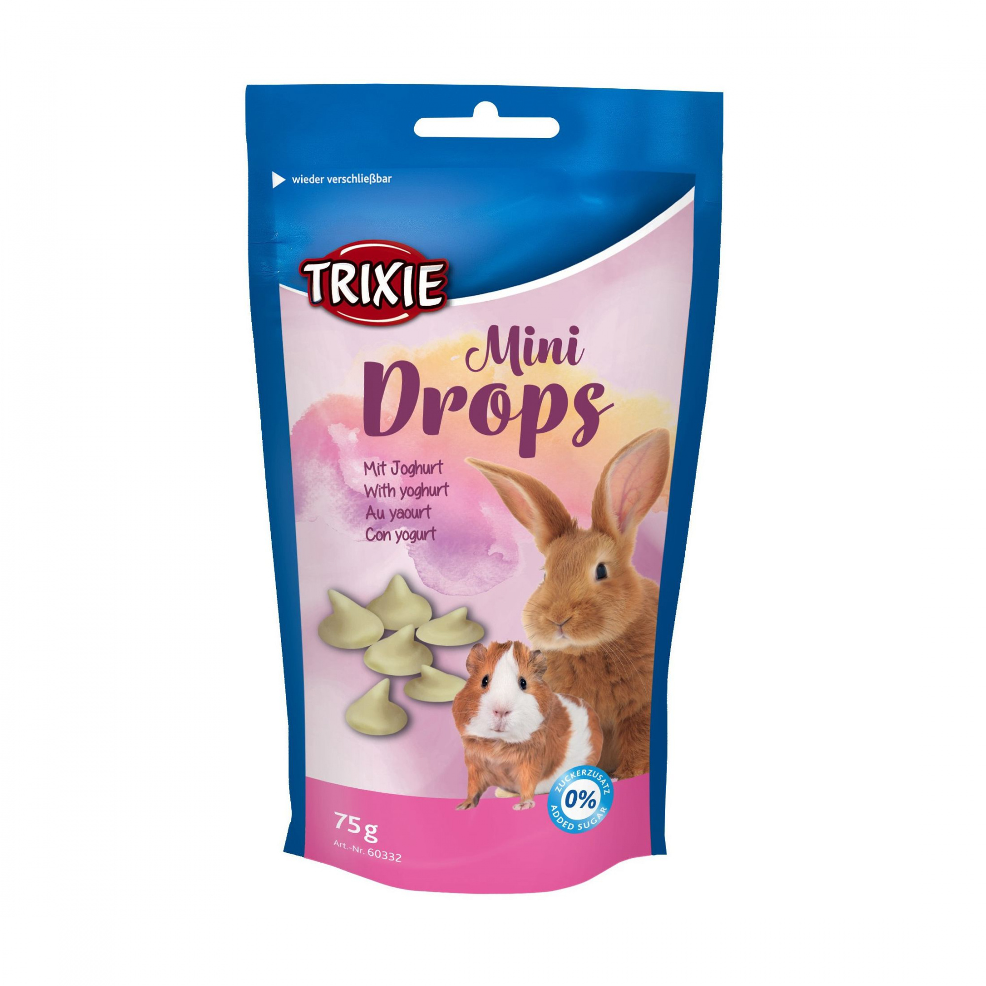 Дропсы для кроликов и морских свинок Trixie «Mini Drops» 75 г (йогурт ...