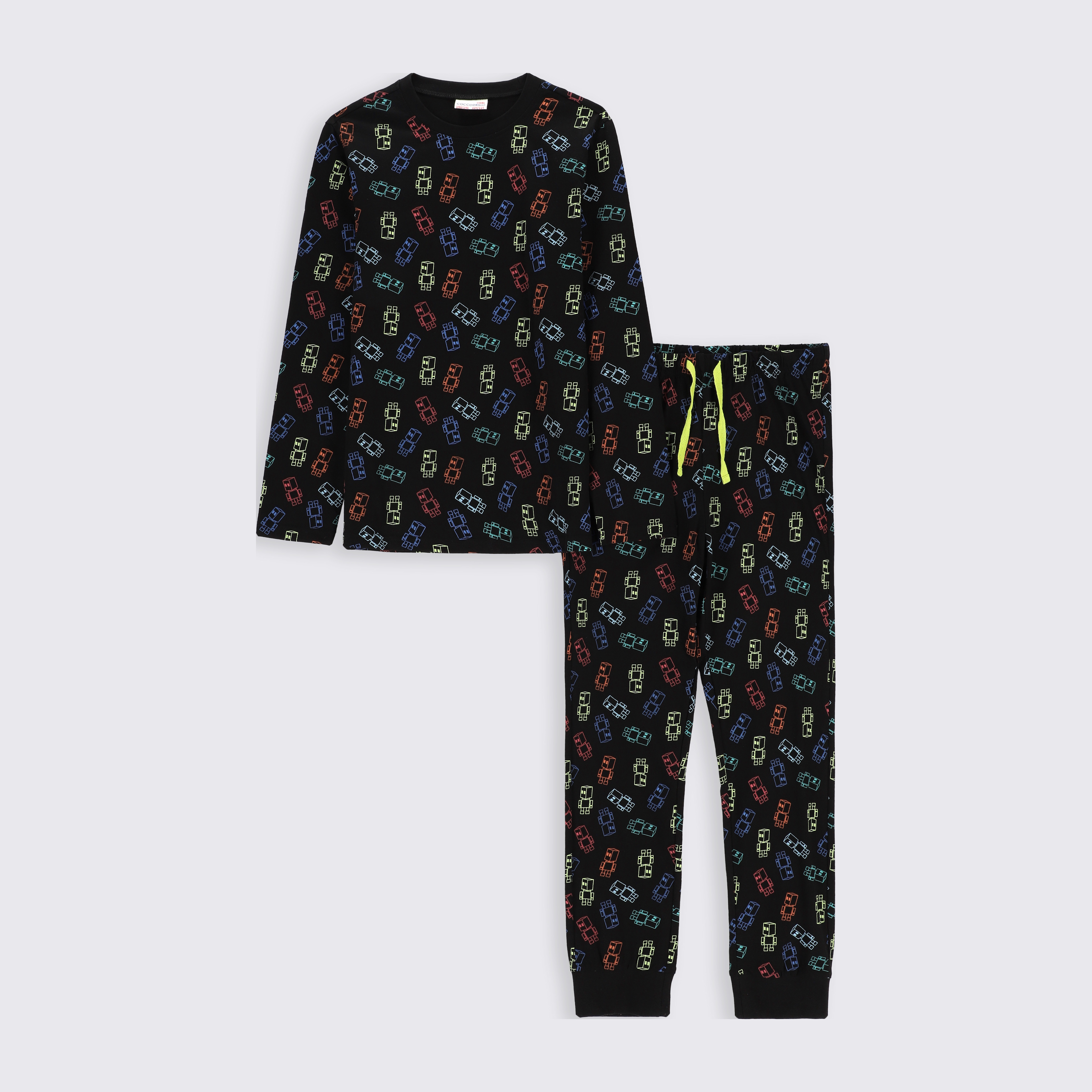 Акція на Піжама (футболка з довгими рукавами+штани) для хлопчика Coccodrillo Pyjamas ZC2448114PJS-021 92 см Чорна від Rozetka