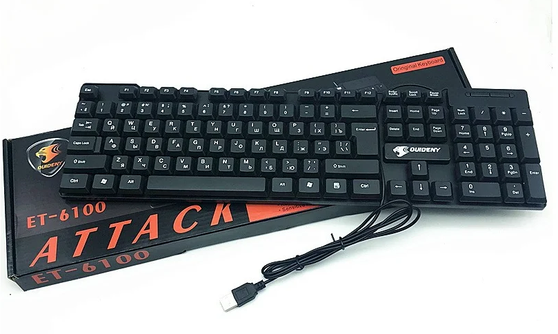 

Клавиатура проводная USB компьютерная Ouideny ET-6100 Attack
