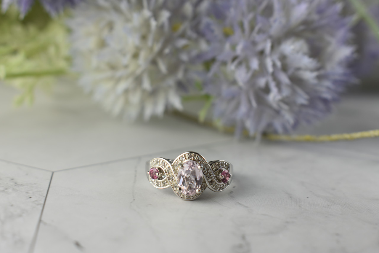 

Серебряное кольцо с Морганитом И Камнями Рубеллит и Кварц 876 Sky Jewelry 16 (347)