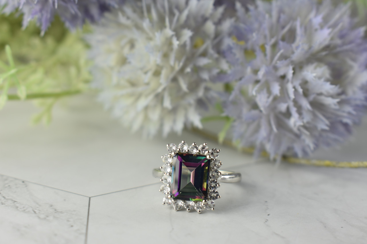 

Кольцо из серебра с Камнями Александрит и Кварц 0938 Sky Jewelry 17,5 (345)