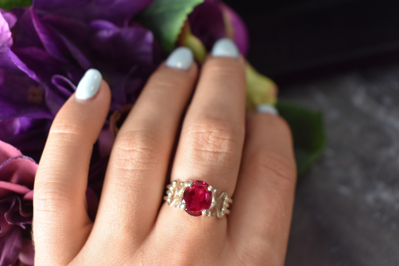 

Серебряное кольцо с Камнем Шпинель 43212 Sky Jewelry 18