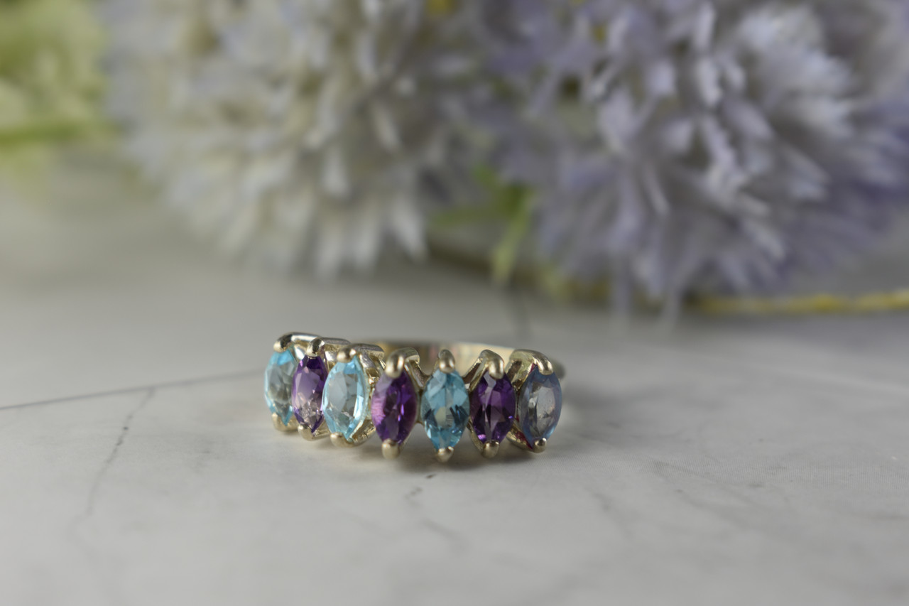 

Серебряное кольцо с Турмалином Топазом И Танзанитом 27262 Sky Jewelry 18 (408)