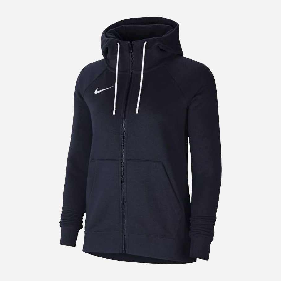 Акція на Толстовка на блискавці з капюшоном жіноча Nike Park 20 Full-Zip Hoody Wmns CW6955-451 XL Синя від Rozetka