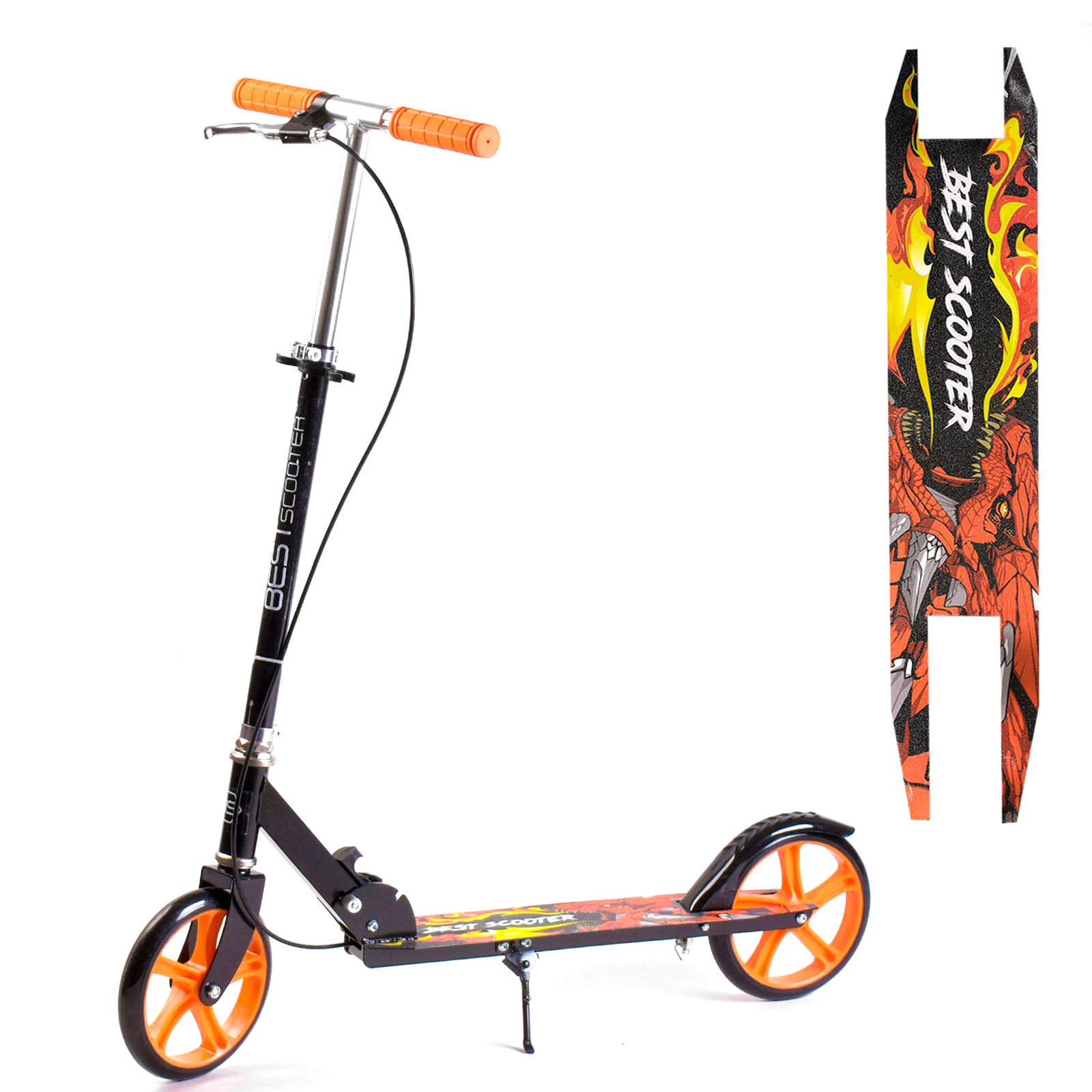 Самокат Scooter Черно-оранжевый 6900066356650 – фото, отзывы ...