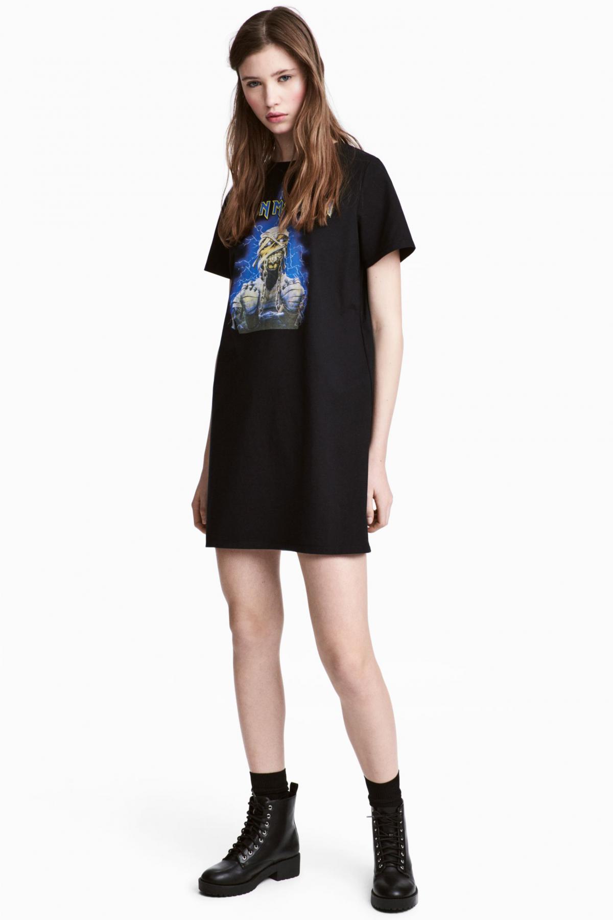 

Платье-футболка с рисунком H&M eur  Черная (3629-0502160001, Платье-футболка с рисунком H&M eur 34 Черная (3629-0502160001)