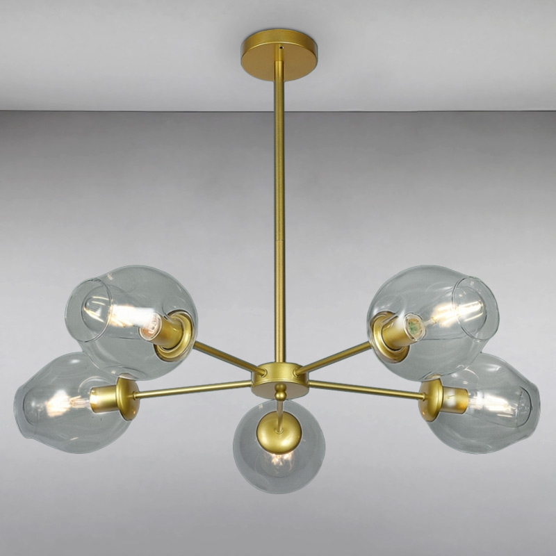 

Люстра подвесная Light House LS-15179-5 GD+CL золото