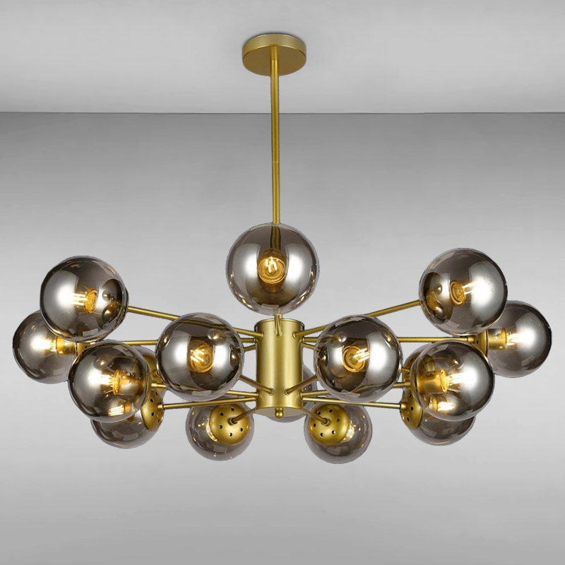 

Люстра подвесная Light House LS-14858-16 GD+BK золото