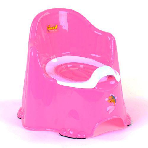 

Горшок со спинкой и крышкой Bimbo светло-розовый BM-3207 (TC141564)