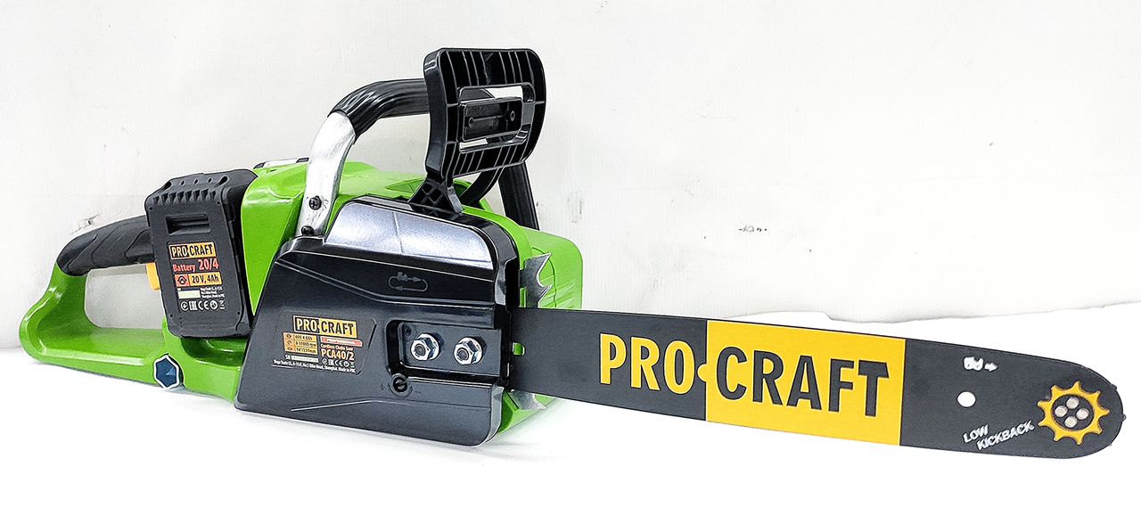 Аккумуляторная пила цепная Procraft PCA-40/2 40V 4Ah, цепь Oregon ...