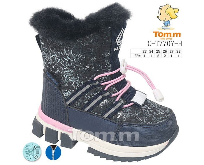 

Ботинки Tom.M 7707H 204222 24 17 см