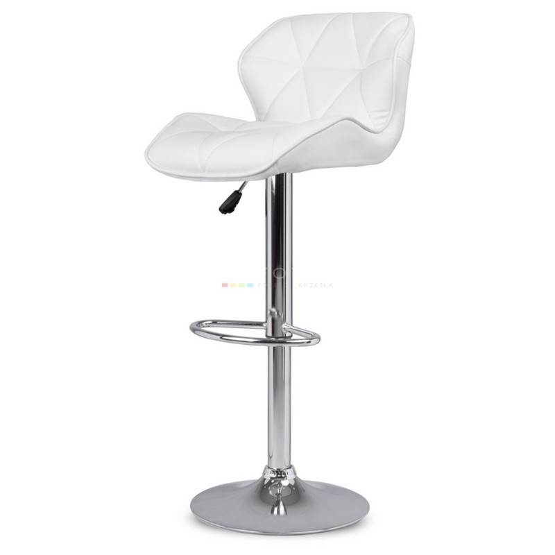 

Стул барный Hoker SEVILA White поворотный, экокожа, с регулировкой высоты и подставкой для ног, стул визажиста