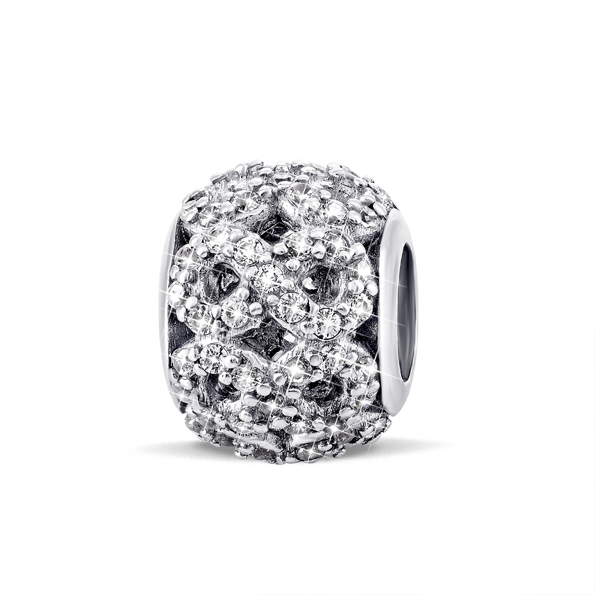 

Серебряная бусина шарм 39005