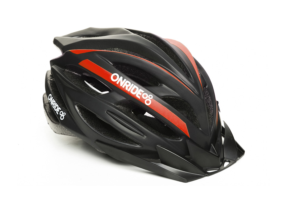 

Велошлем OnRide Grip L 58-61 (см) черно-красный