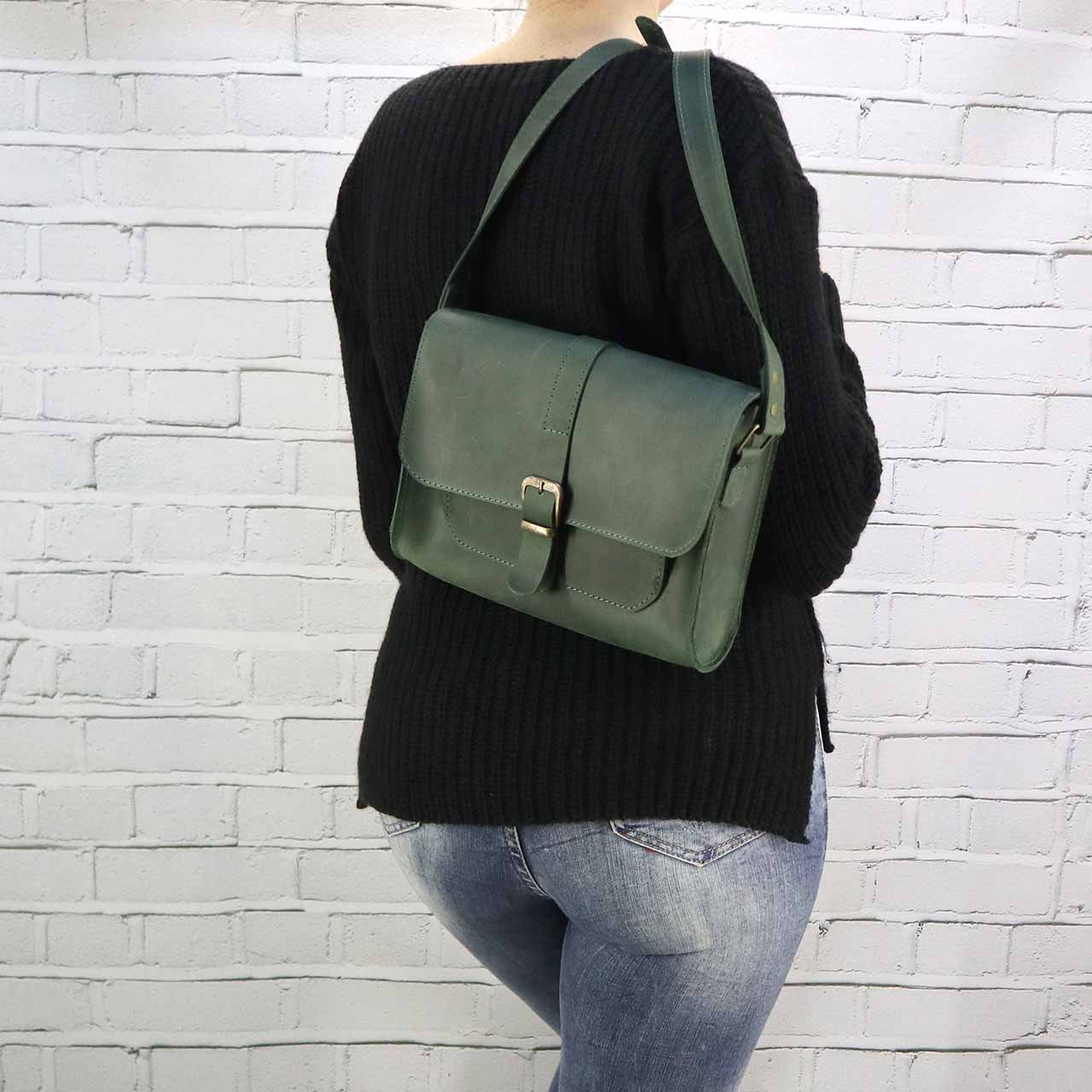 

Сумка кожаная Michel зеленая 1451204