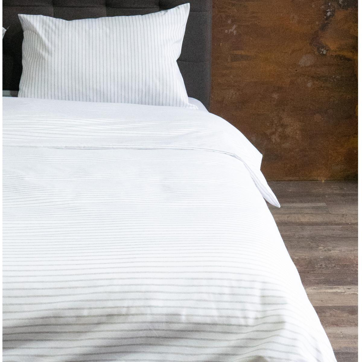 

Постельный комплект U-tek Hotel Collection Cotton Stripe Grey 20 полуторный