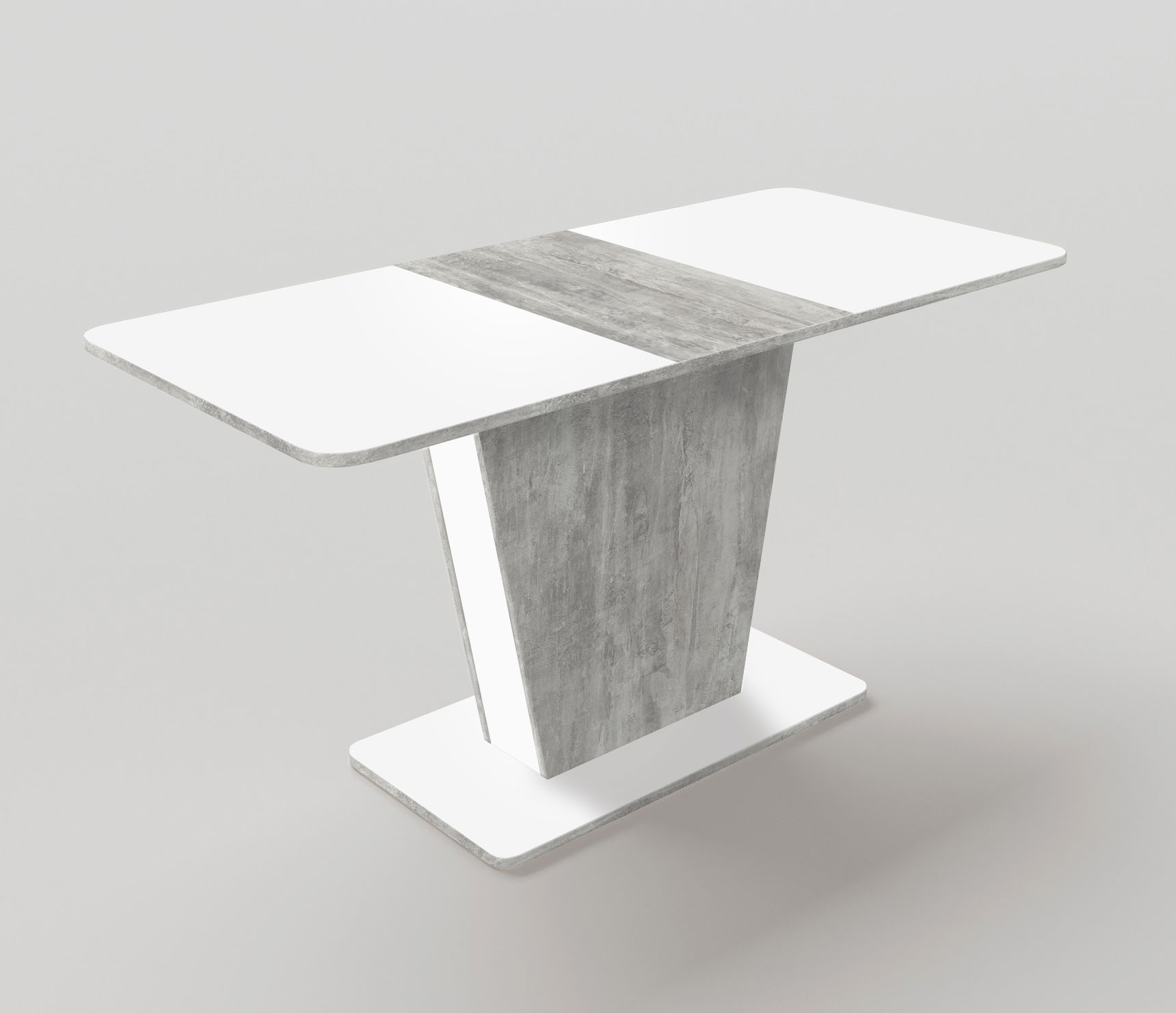 Стол обеденный раскладной Fusion furniture Атлант Белый/Урбан лайт ...