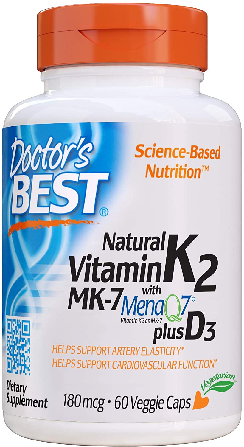 

Витамины Doctor's Best Vitamin K2 plus Vitamin D3 60 капсул (4384302757)