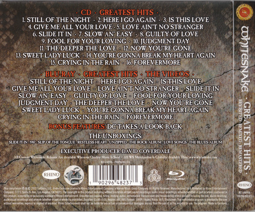 Музыкальный CD диск Whitesnake – Greatest Hits - Revisited Remixed  Remastered (CD+Blu-ray) фирменный – фото, отзывы, характеристики в  интернет-магазине ROZETKA от продавца: Arkamusic
