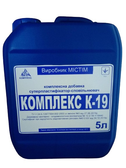 

Суперпластифікатор на полімерній основі 5 л КОМПЛЕКС К-19