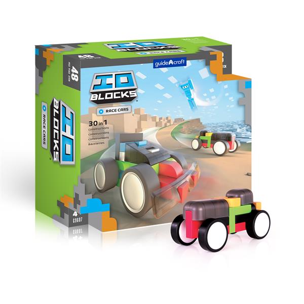 

Конструктор Guidecraft IO Blocks Гоночные машины, 48 деталей (G9607)
