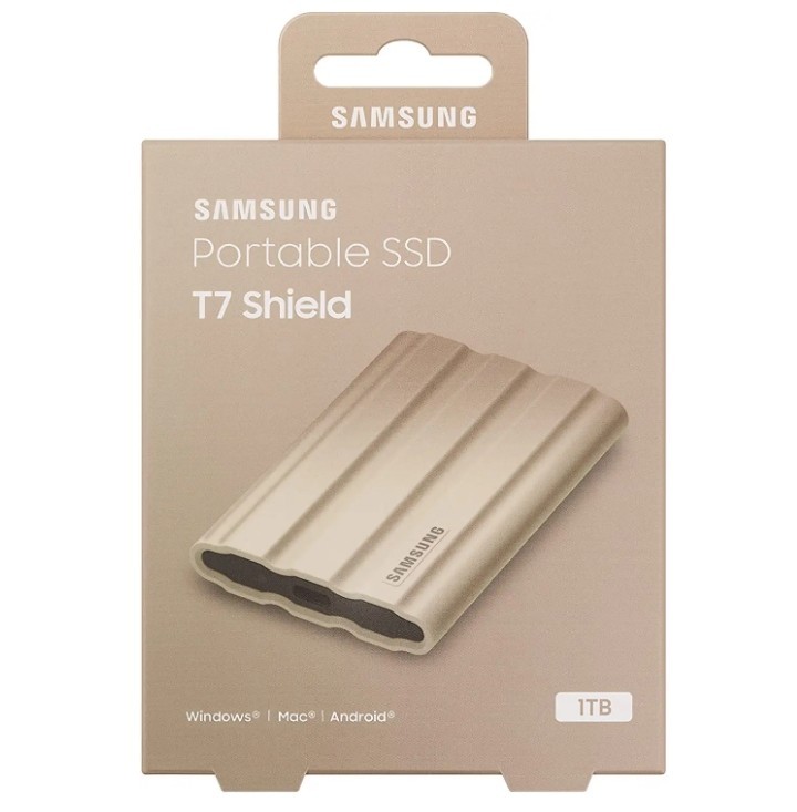 Внешний накопитель SSD Samsung T7 1TB Shield Beige (MU-PE1T0K) NEW 2023 ...