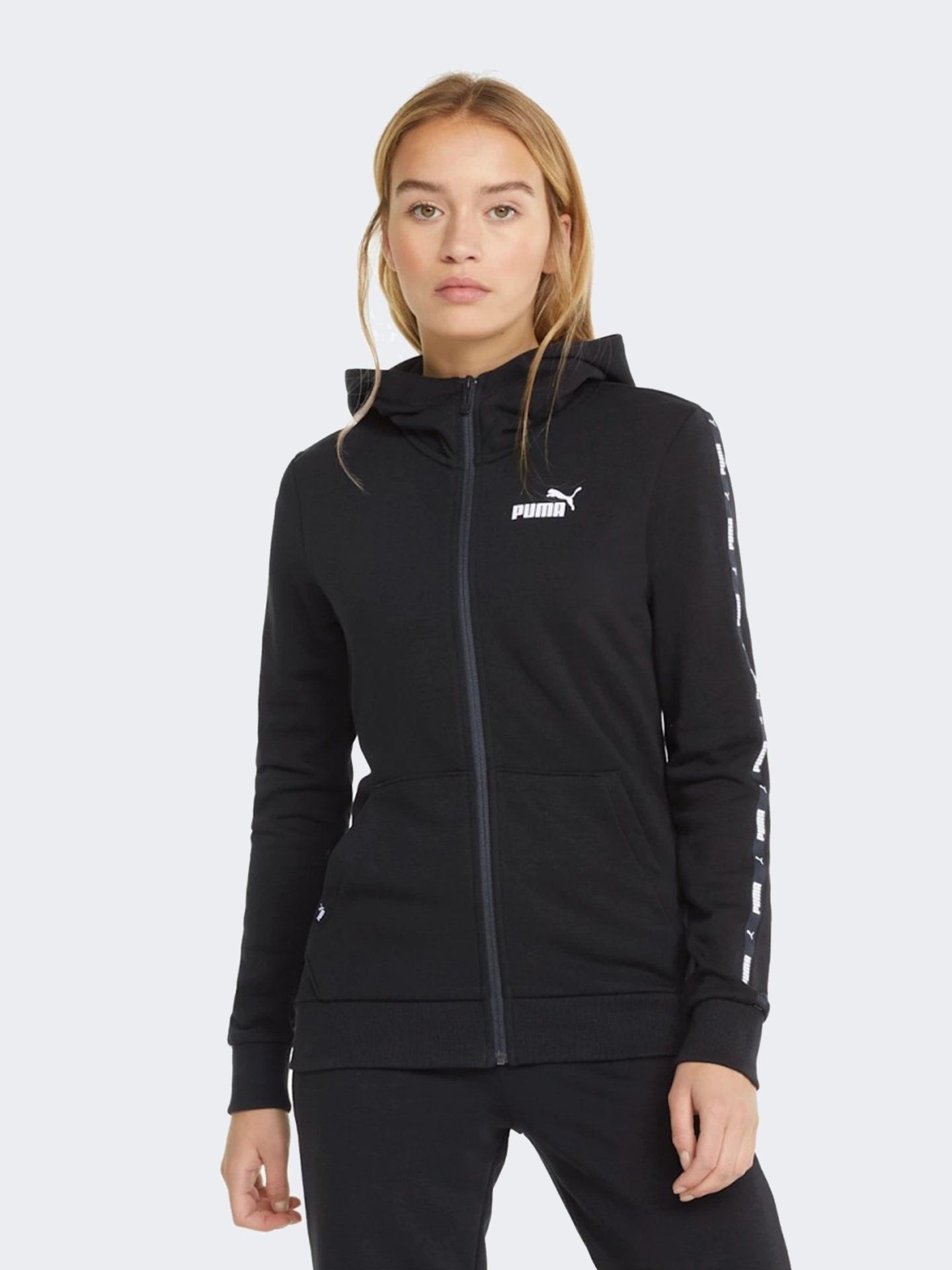 Толстовка Puma Power FullZip Hoodie 84711901 S Black (4064535822243