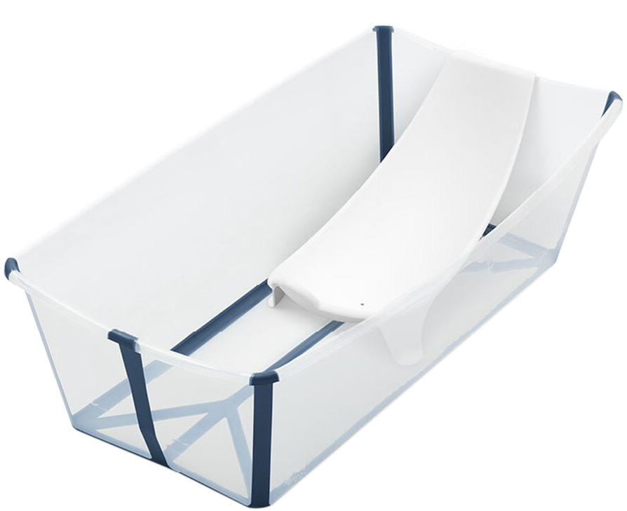 Ванночка Stokke Flexi Bath Складная XL Синяя + Адаптер (535902акц ...