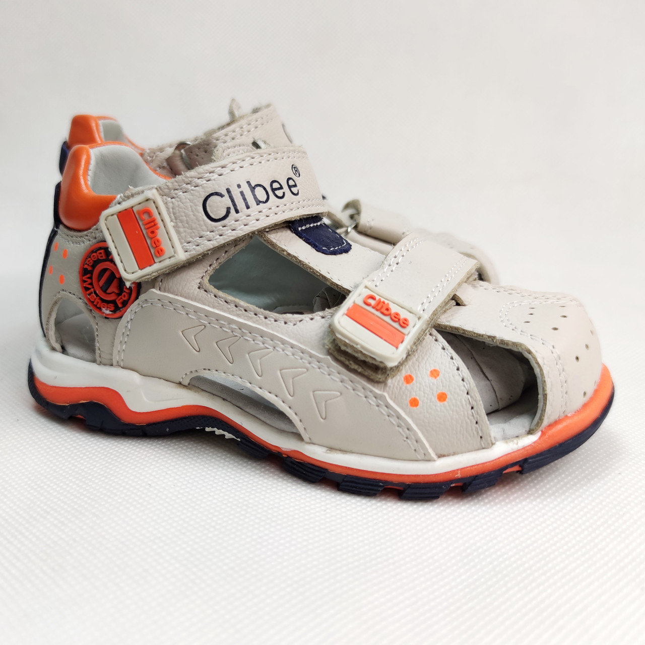 

Детские сандалии босоножки для мальчика Clibee 25р 15см Бежевые (F200-25)
