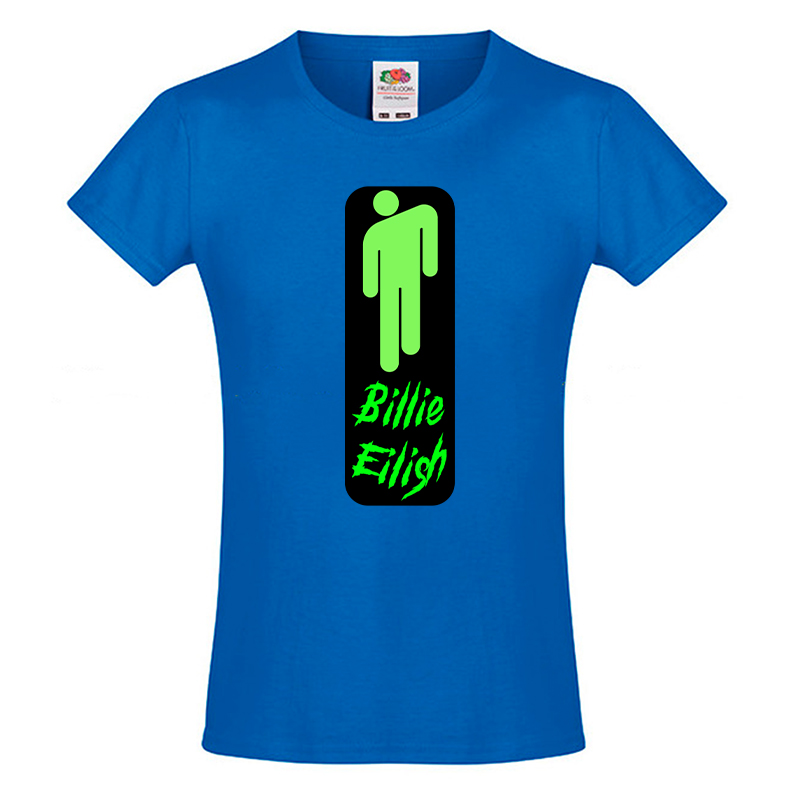 

Футболка для девочки Fruit of the Loom Билли Айлиш (Billie Eilish) Синий 140 см STTBE4B140SIN