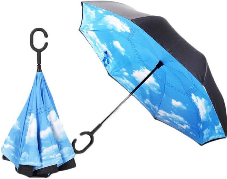 

Зонт с механизмом обратного сложения зонт наоборот umbrella Небо