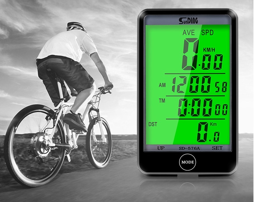 Велокомпьютер беспроводной SunDing одометр TFC SD-576 с подсветкой ...