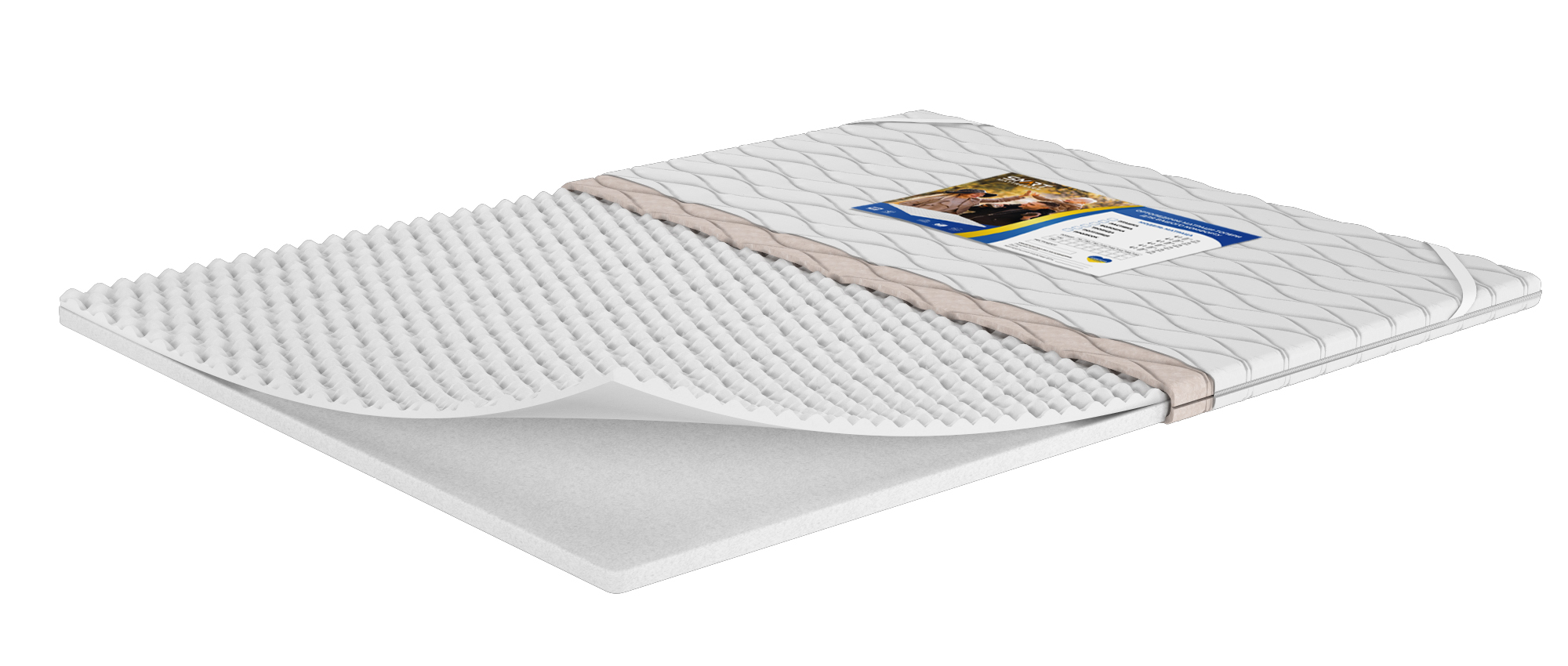 Тонкий матрас-топпер Smart Mattresses Ласточка 90х200 см ...